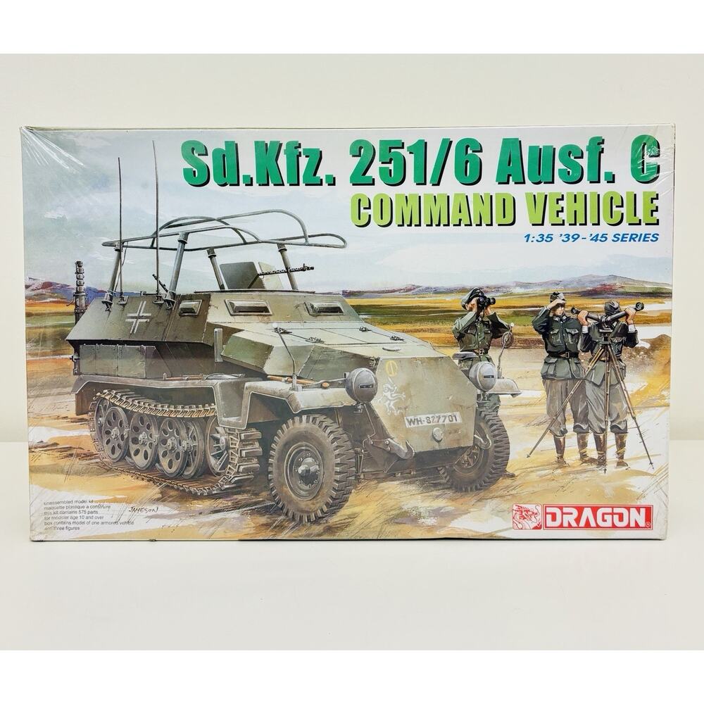Dragon Sd.Kfz. 251/6 Ausf. C Command Vehicle 1:35 Plastic Model Kit 6206 Sealed
